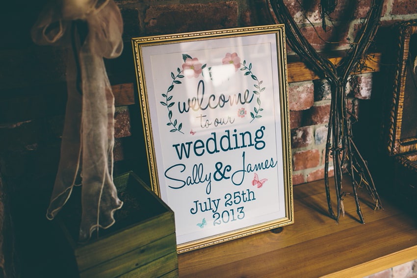 Welcome to our wedding sign