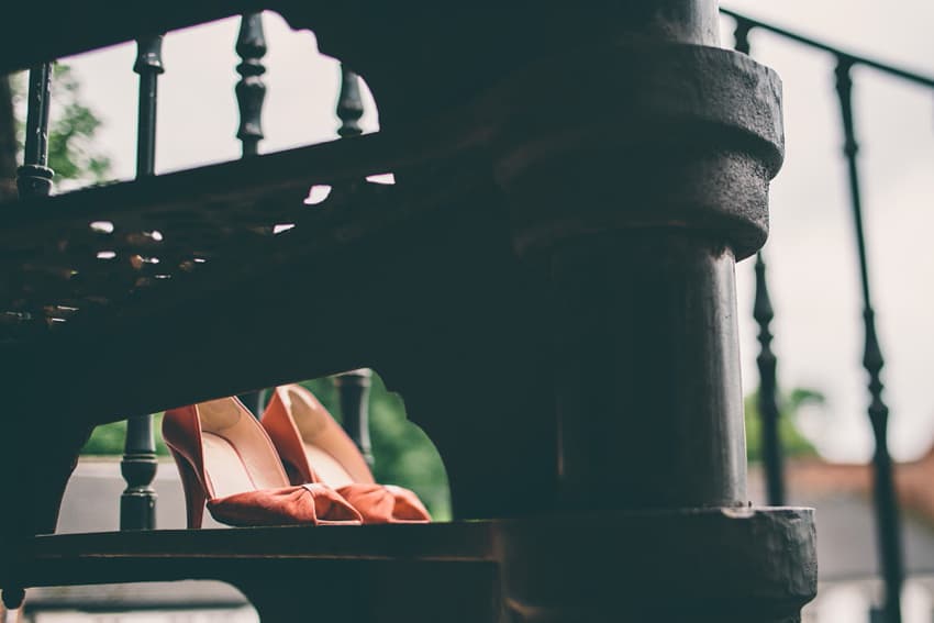 red wedding shoes
