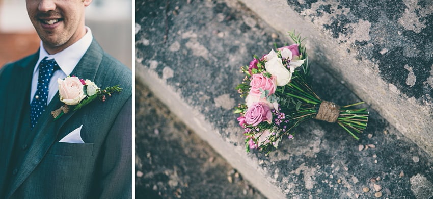 Soft pink and white wedding bouquet