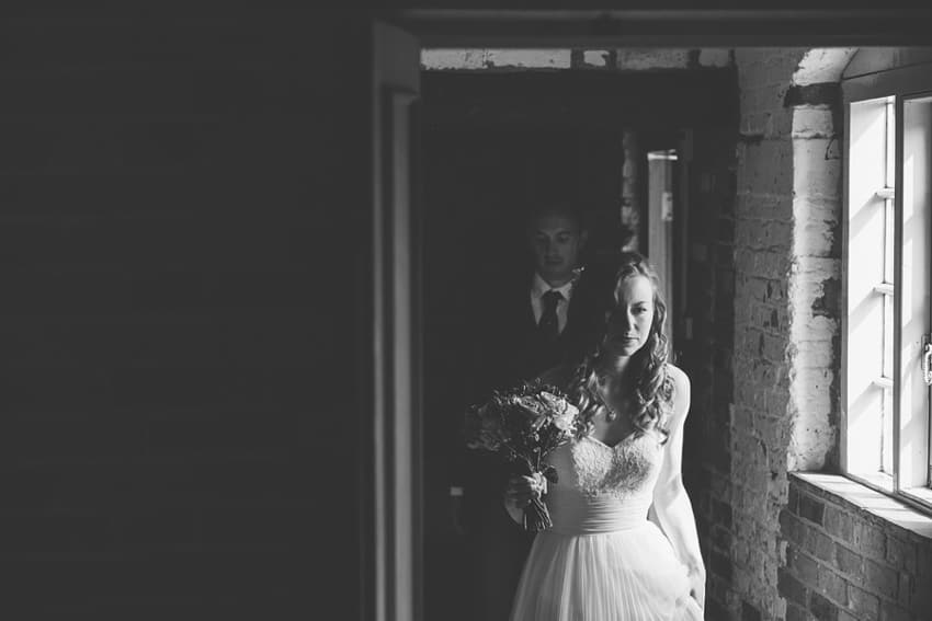 Black and white wedding photography