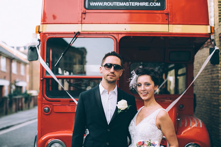 Red London Bus Wedding Pictures