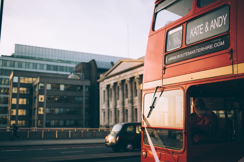Red London Bus Wedding Pictures