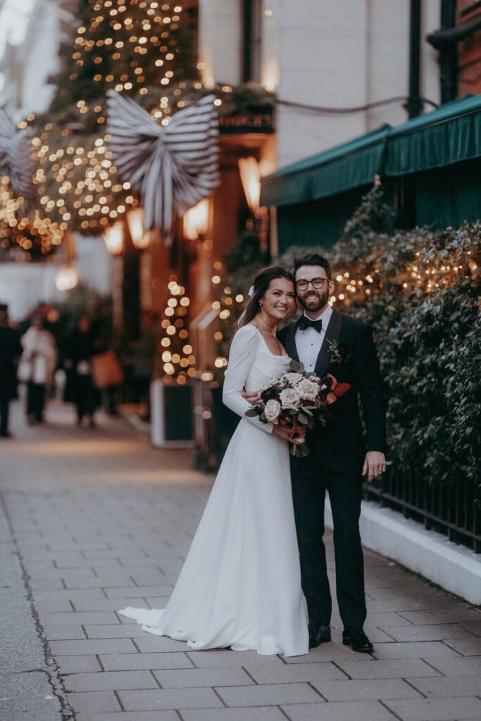 Claridges Hotel winter wedding in Mayfair London