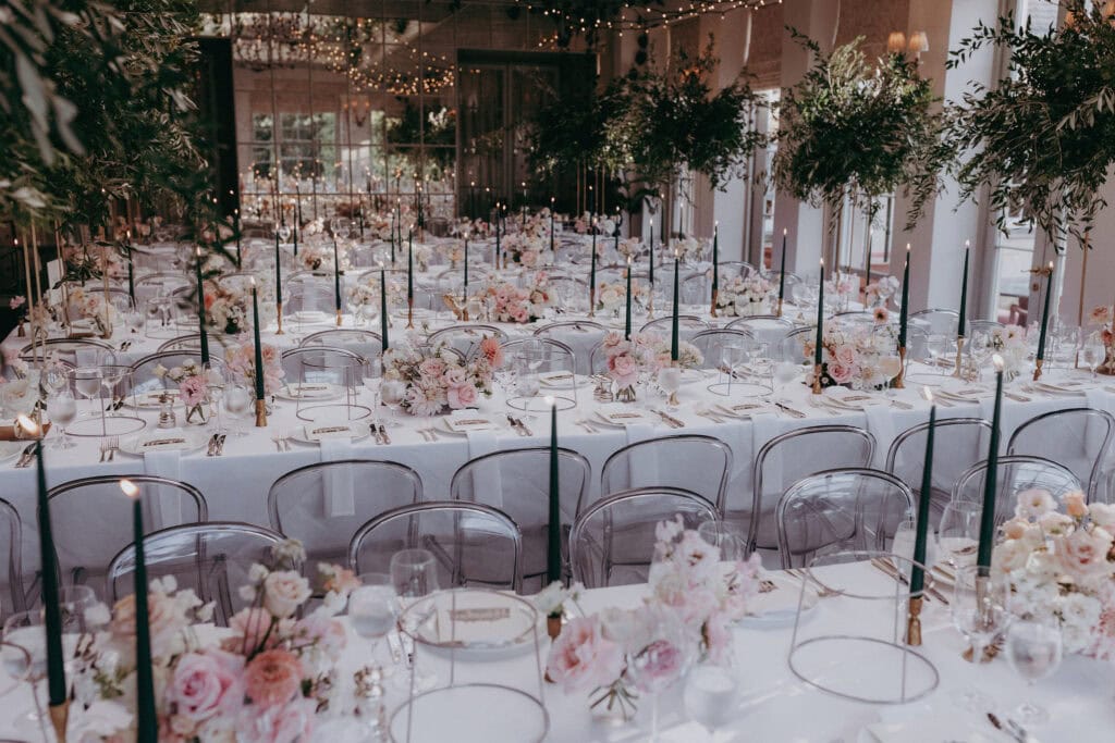 Perspex wedding chairs at Soho House