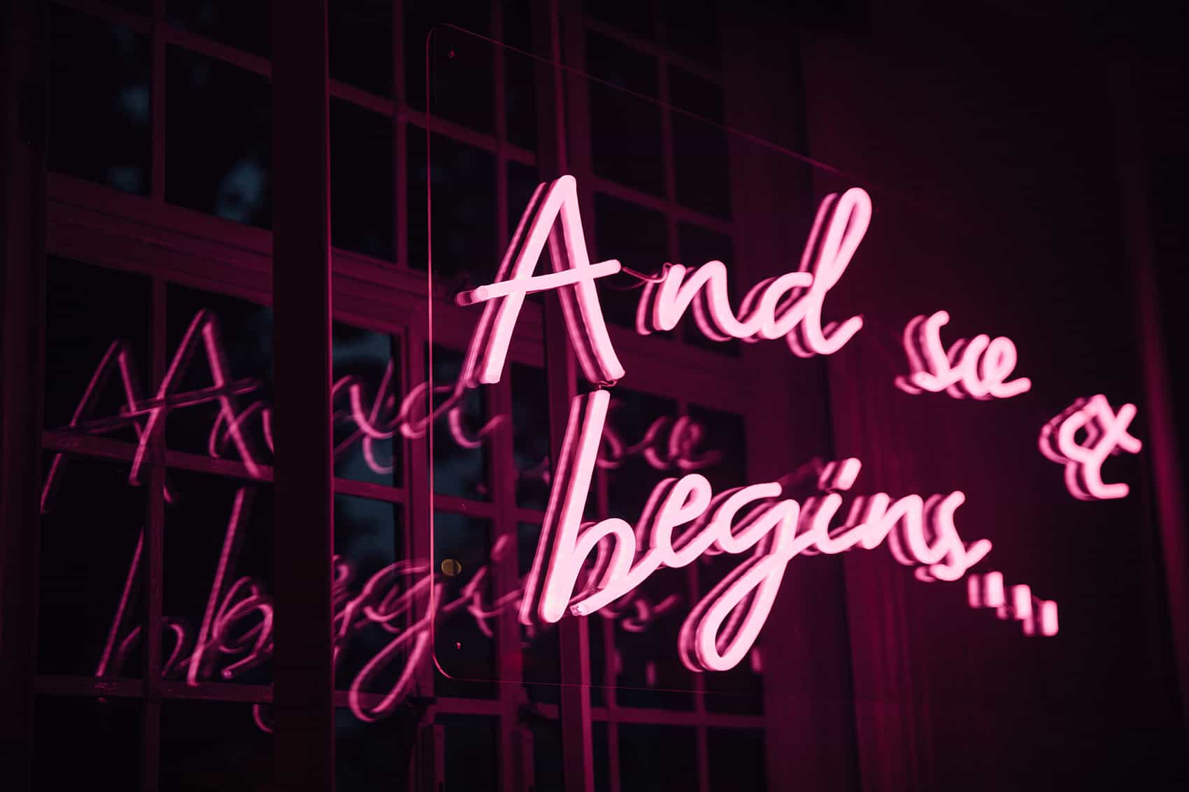 neon wedding sign